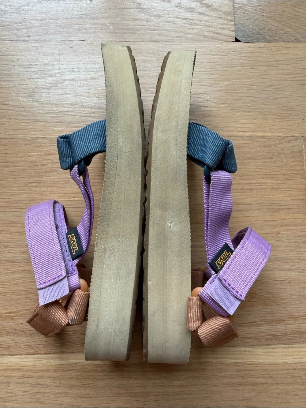 Teva Women's Two-strap Sandals in Lavender and Teal